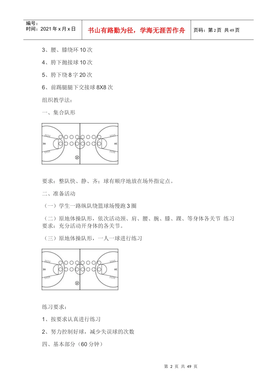 篮球培训班教案_第2页