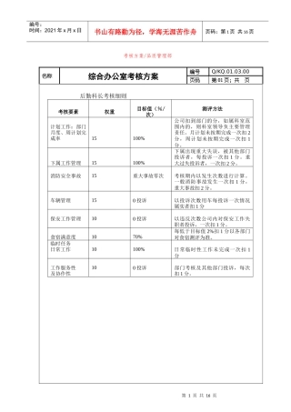总务科考核方案(2)