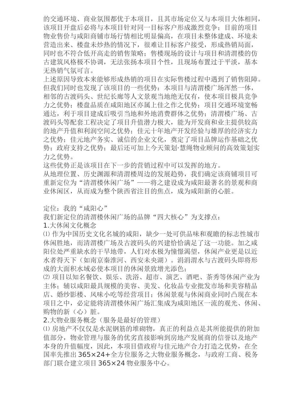 咸阳某某休闲广场营销策划_第2页