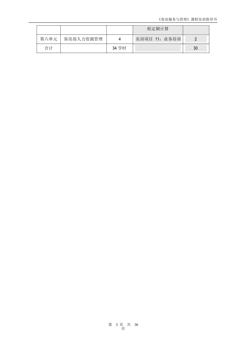 《客房服务与管理》实训指导书_第3页