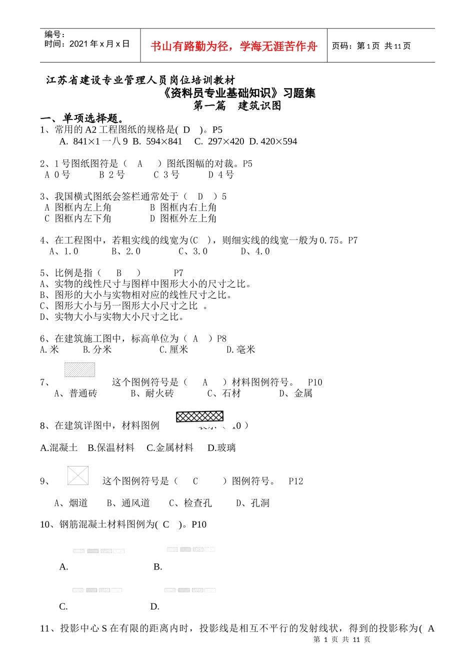 建设专业管理人员岗位培训教材_第1页