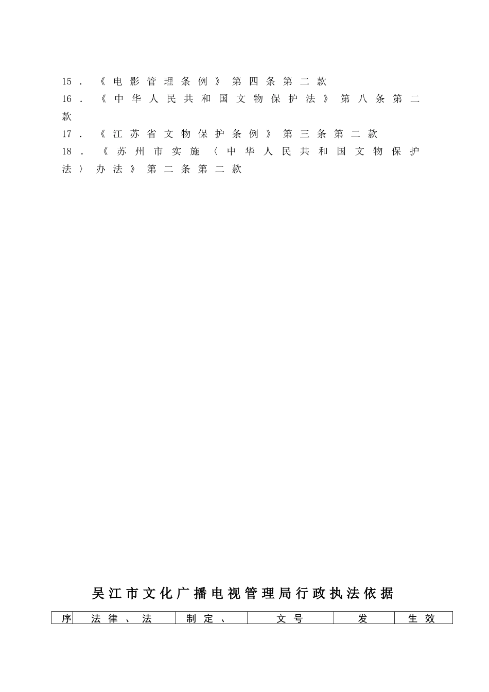 吴江市文化广播电视管理局行政执法依据-吴江市文化广播电视_第2页