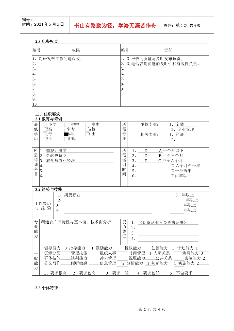 研究发展部分析员岗位职责_第2页