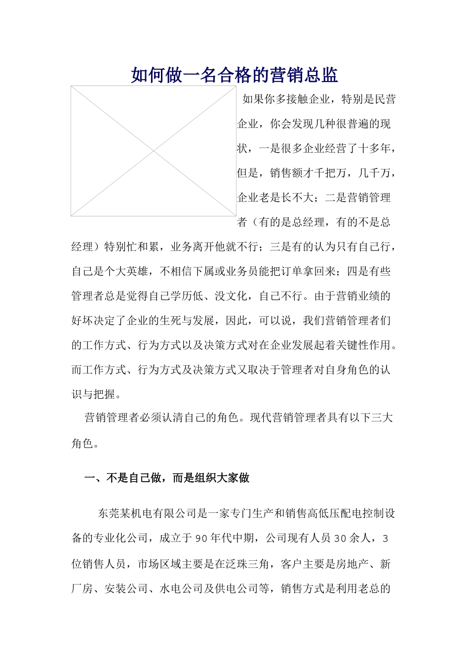 如何做一名合格的营销总监_第1页