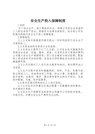 安全生产投入保障规章制度 (2)