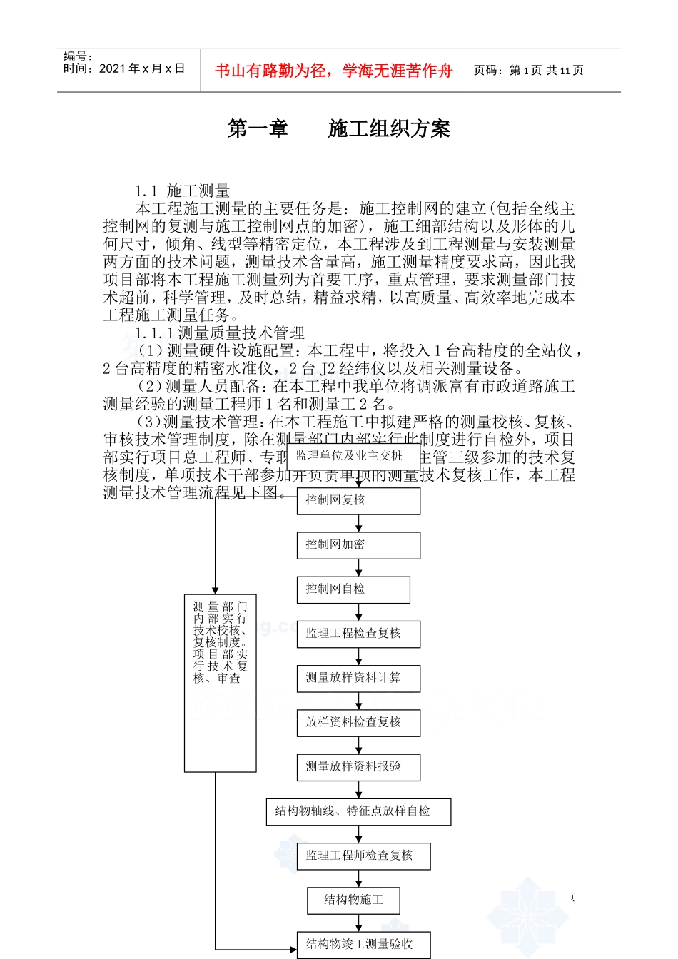 排污管道施工组织方案(DOC18页)_第1页