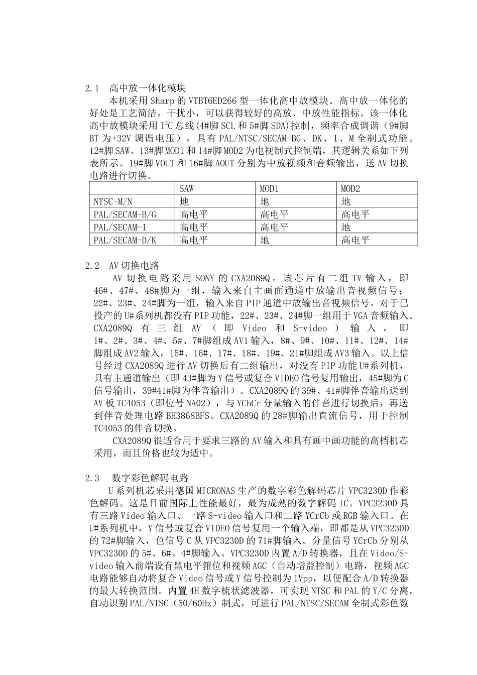 XT-29FU型多格式数码精密显像电视_第3页