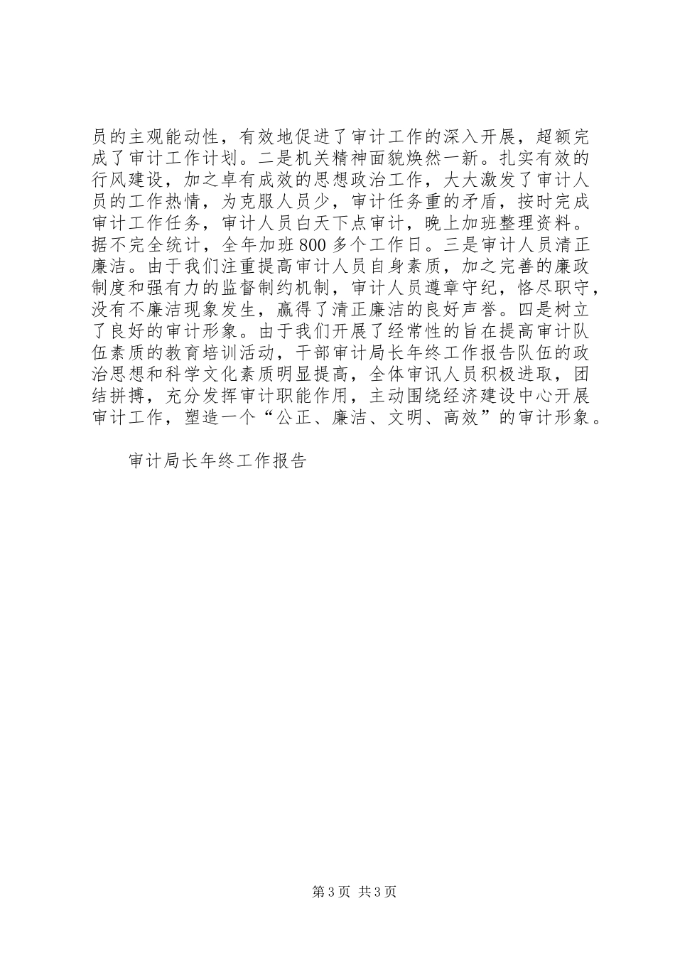 审计局长年终工作报告 _第3页