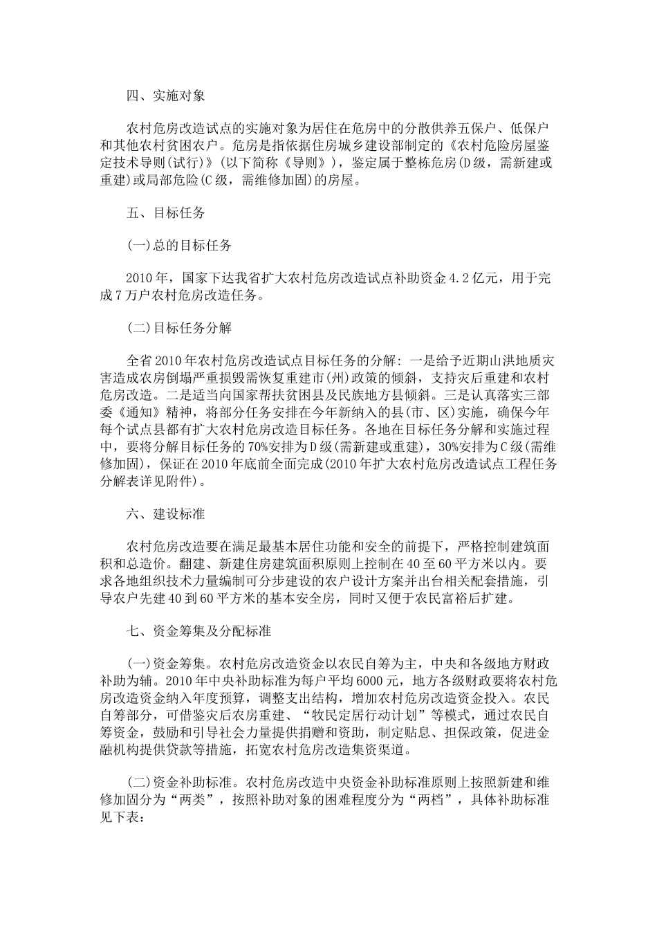 《四川省XXXX年扩大农村危房改造试点工程实施方案》的_第3页