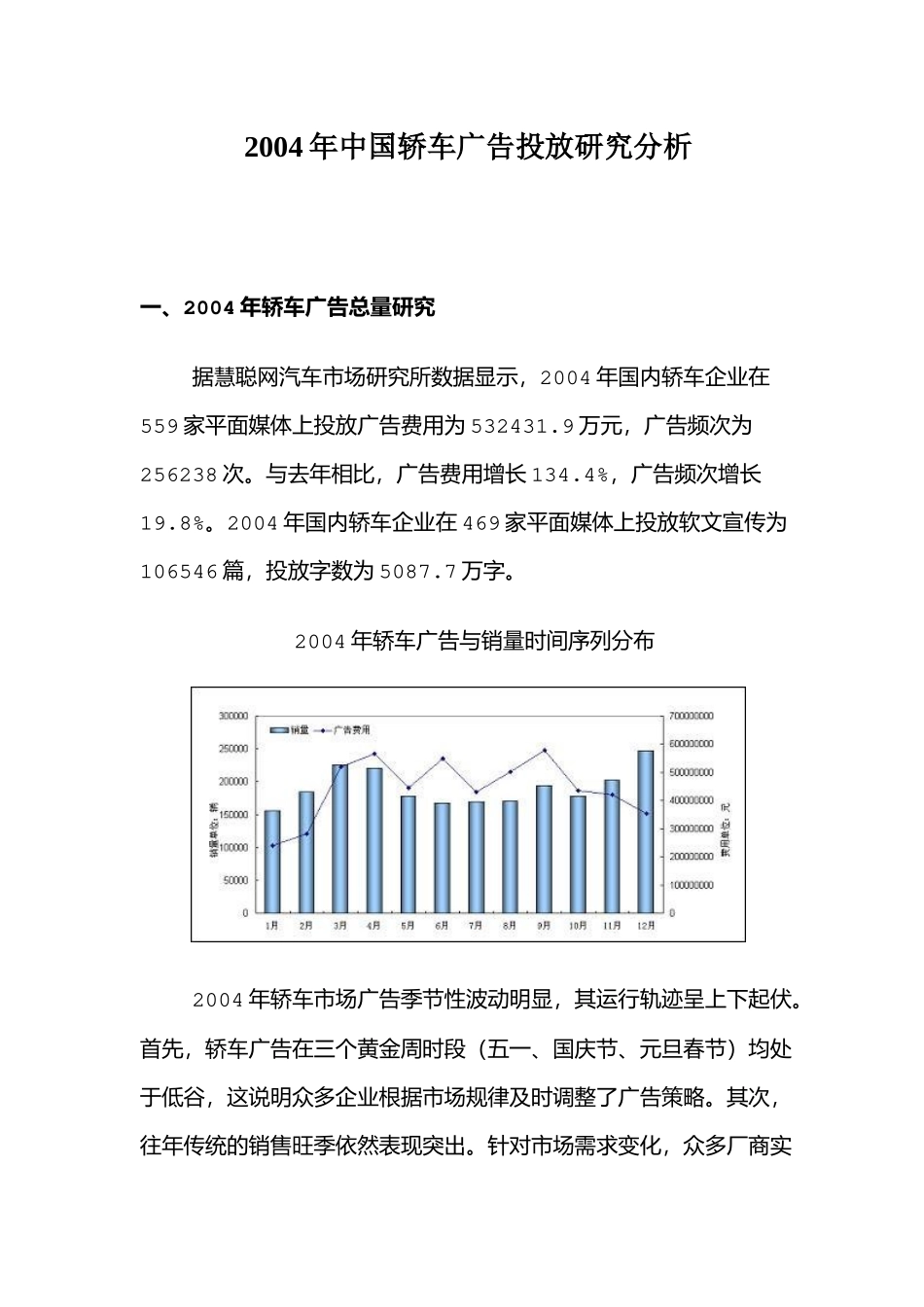中国轿车广告投放研究分析_第1页