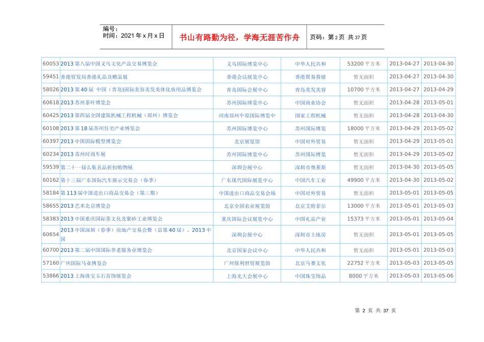 重庆国际会议展览中心展会信息大全_第2页