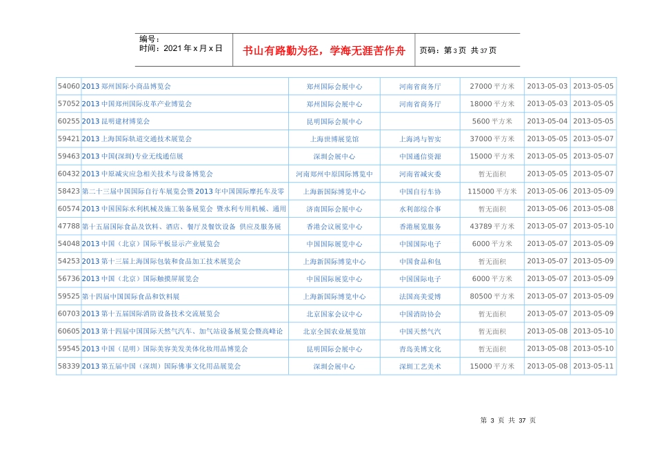 重庆国际会议展览中心展会信息大全_第3页