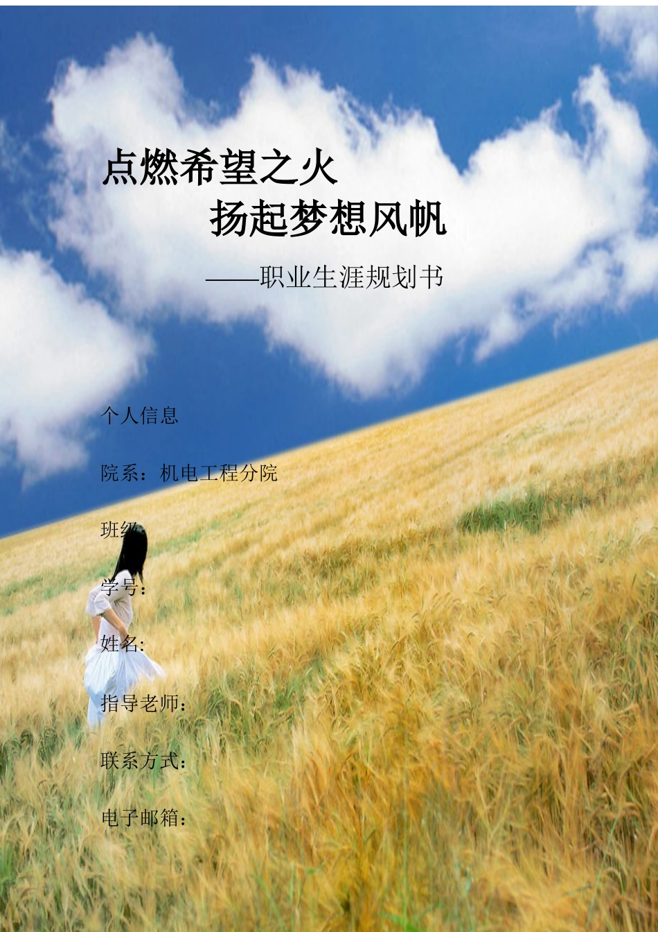 职业生涯规划书 正稿_第1页