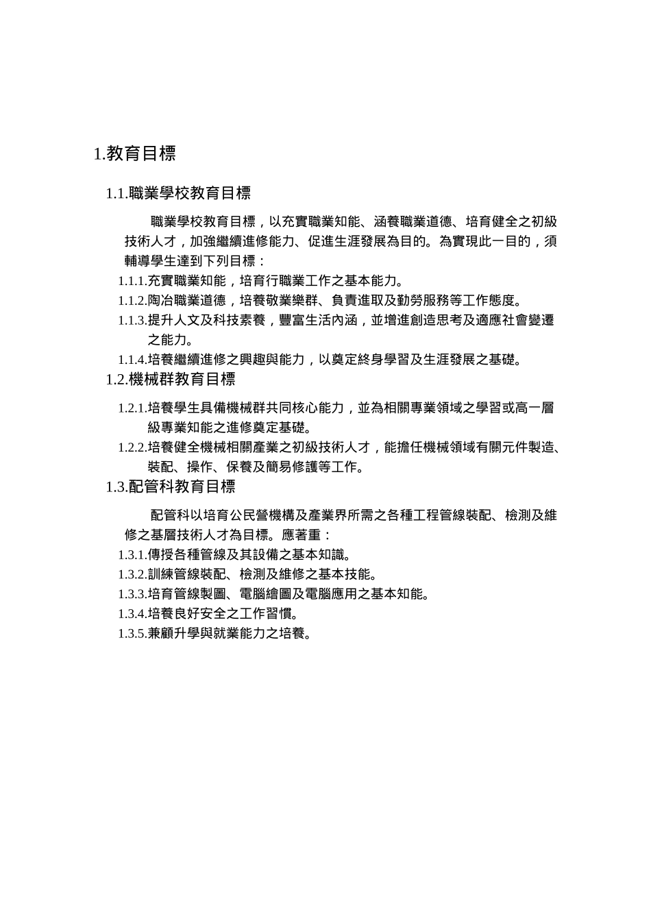 职校课程配管科专业核心课程_第3页