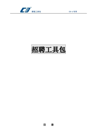 精装招聘工具包完美版