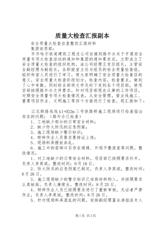 质量大检查汇报副本 