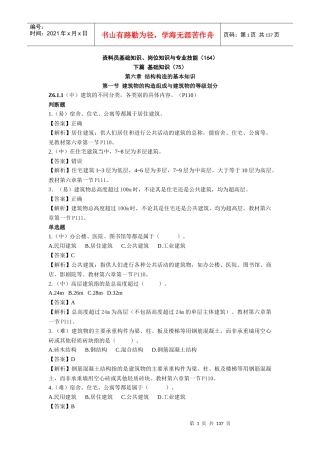 资料员基础知识岗位知识专业技能