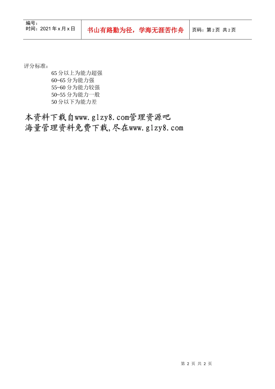 经理人员综合素质考核_第2页