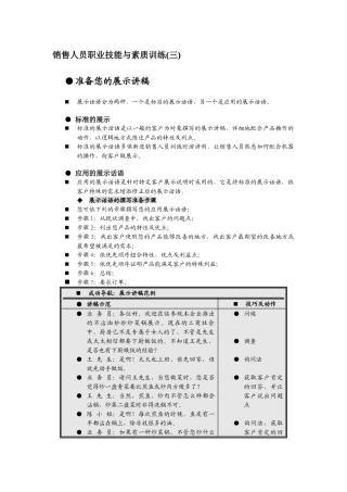 销售人员素质培养一职业技能培训