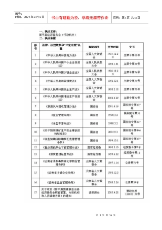 新平县经济委员会行政执法依据及执法职权职责