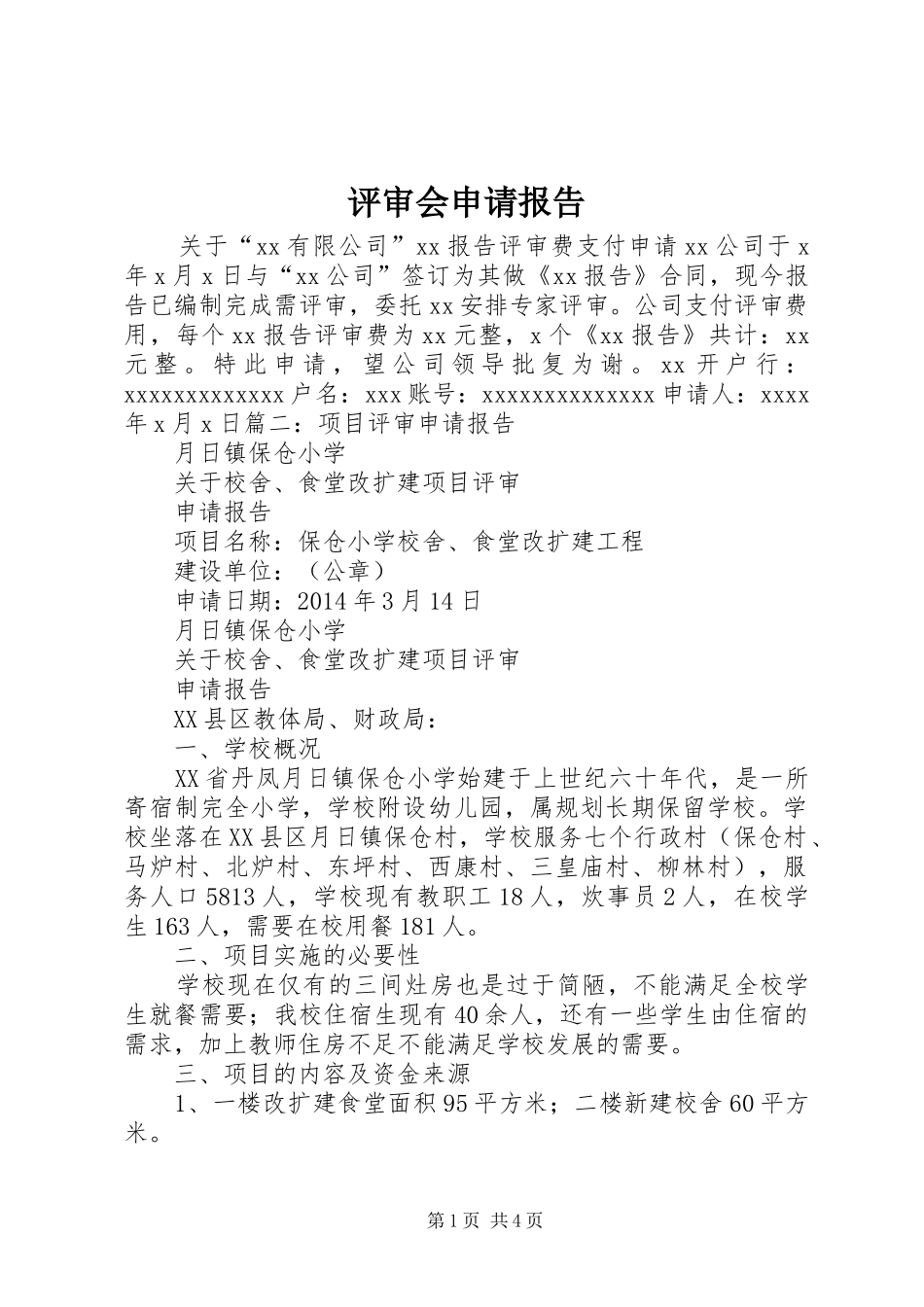 评审会申请报告 _第1页