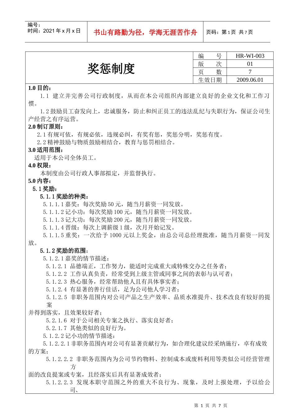 适用于各企业的奖惩制度_第1页