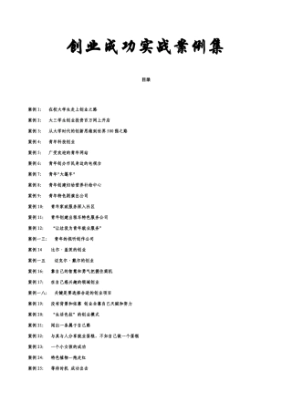 创业成功案例集