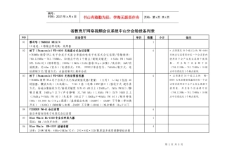 设备列表及要求-省教育厅网络视频会议系统中山分会场设备列