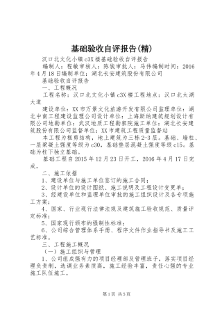 基础验收自评报告(精) 