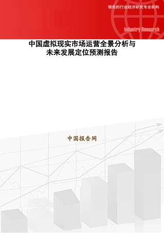中国虚拟现实市场运营全景分析与未来发展定位预测报告27