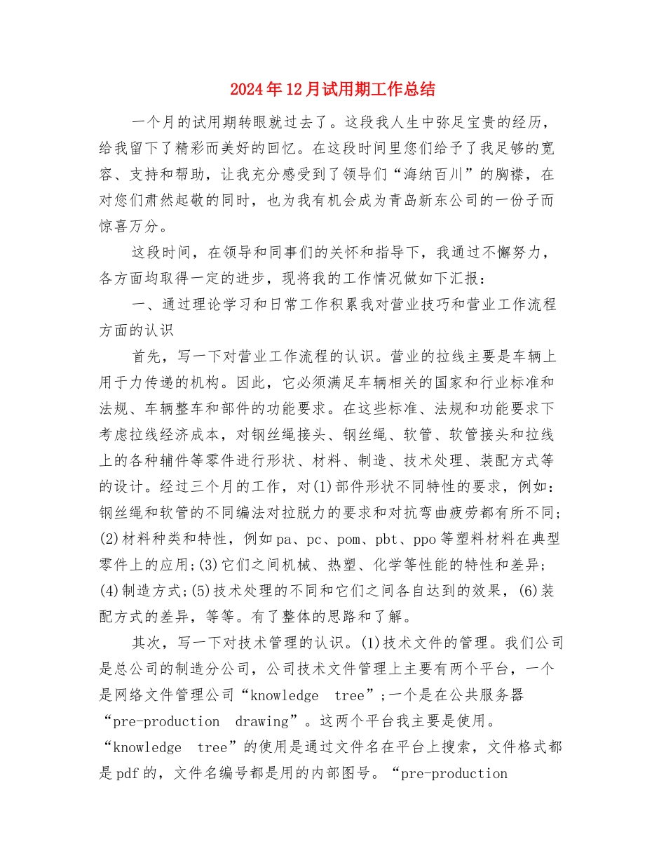 2024年12月设计师试用期工作总结范文与2024年12月试用期工作总结汇编_第2页