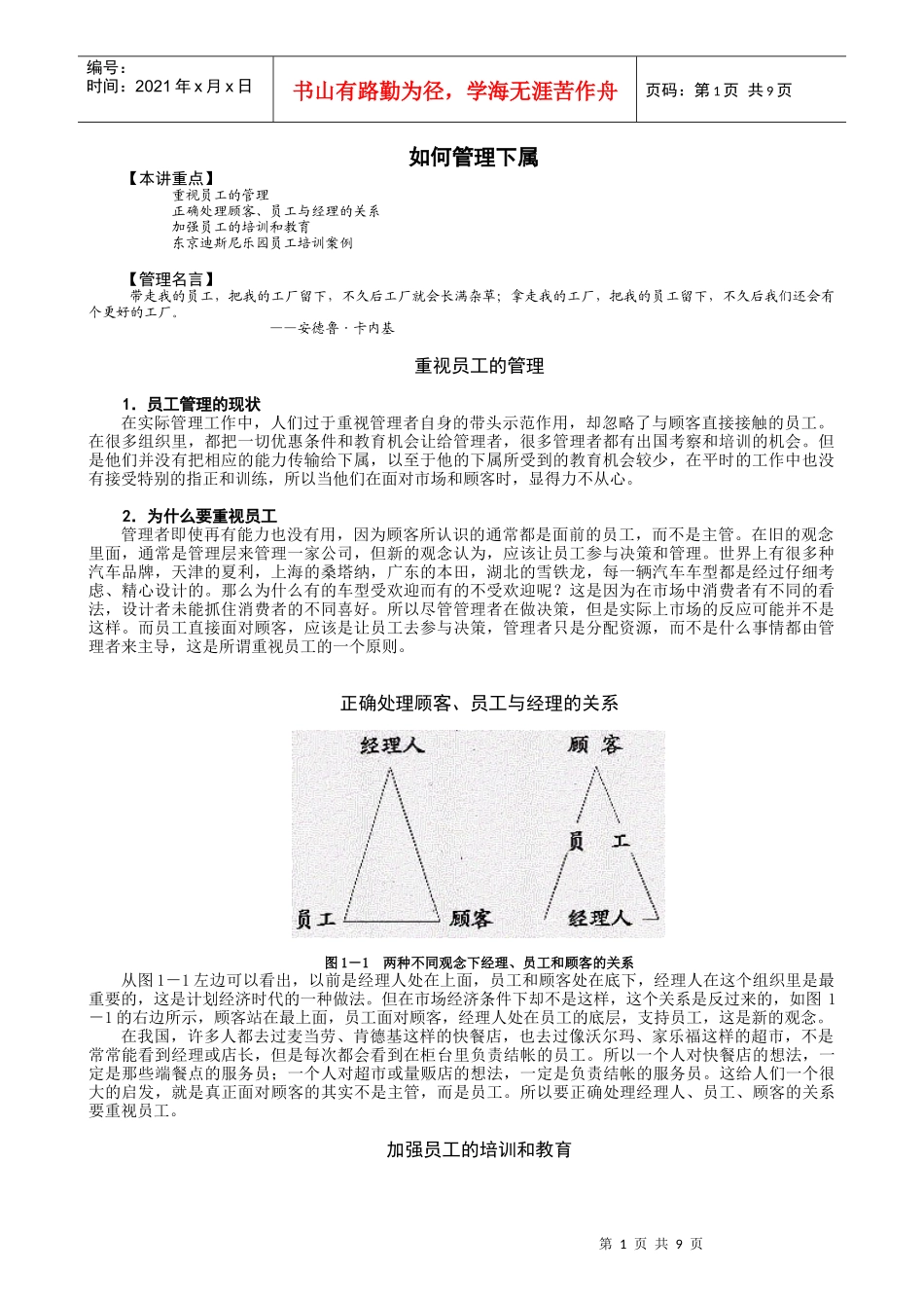 某高校在职MBA实战教程全集之员工管理学习课程_第1页