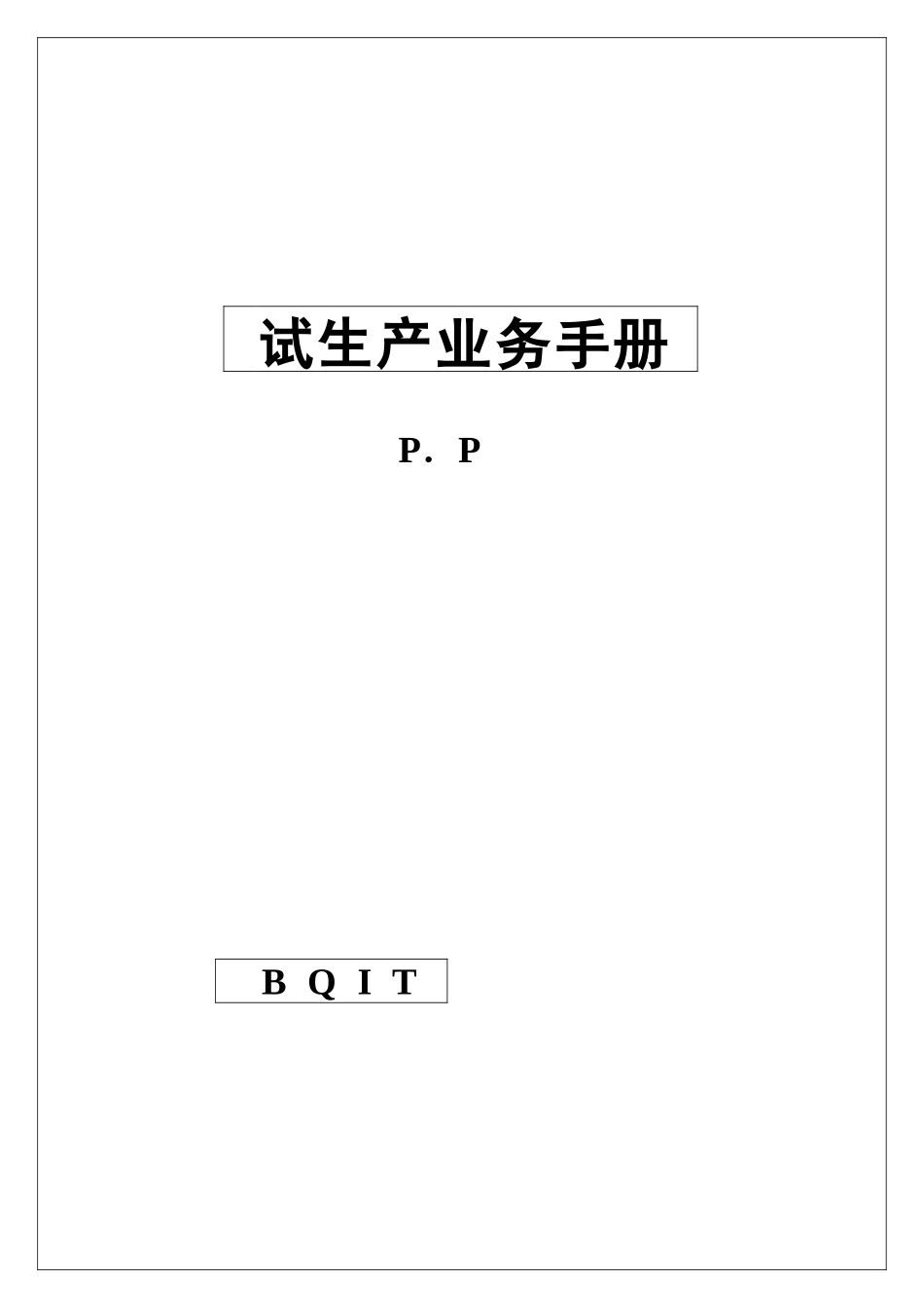 pp业务手册_第1页