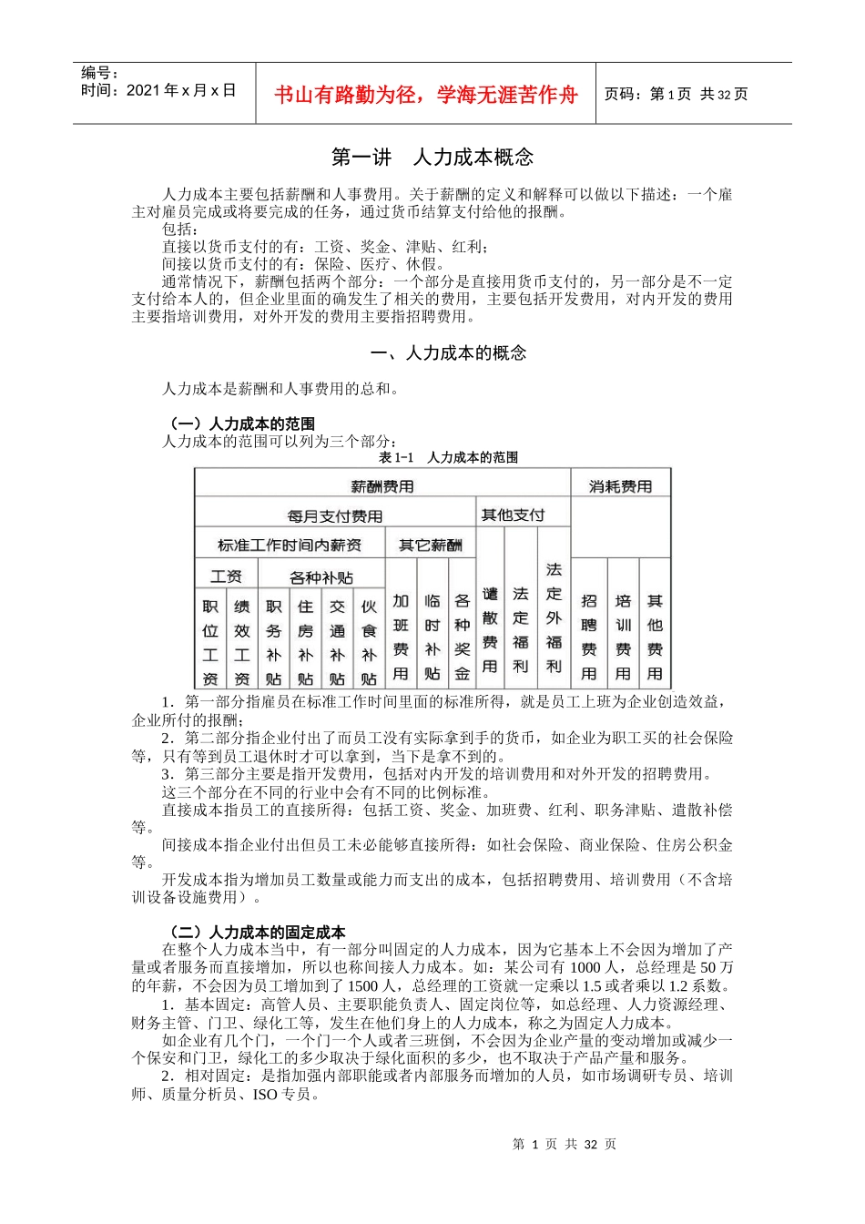 胡八一《人力成本分析与控制方法》讲义_第1页