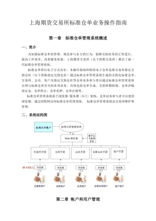 上海期货交易所标准仓单业务操作指南