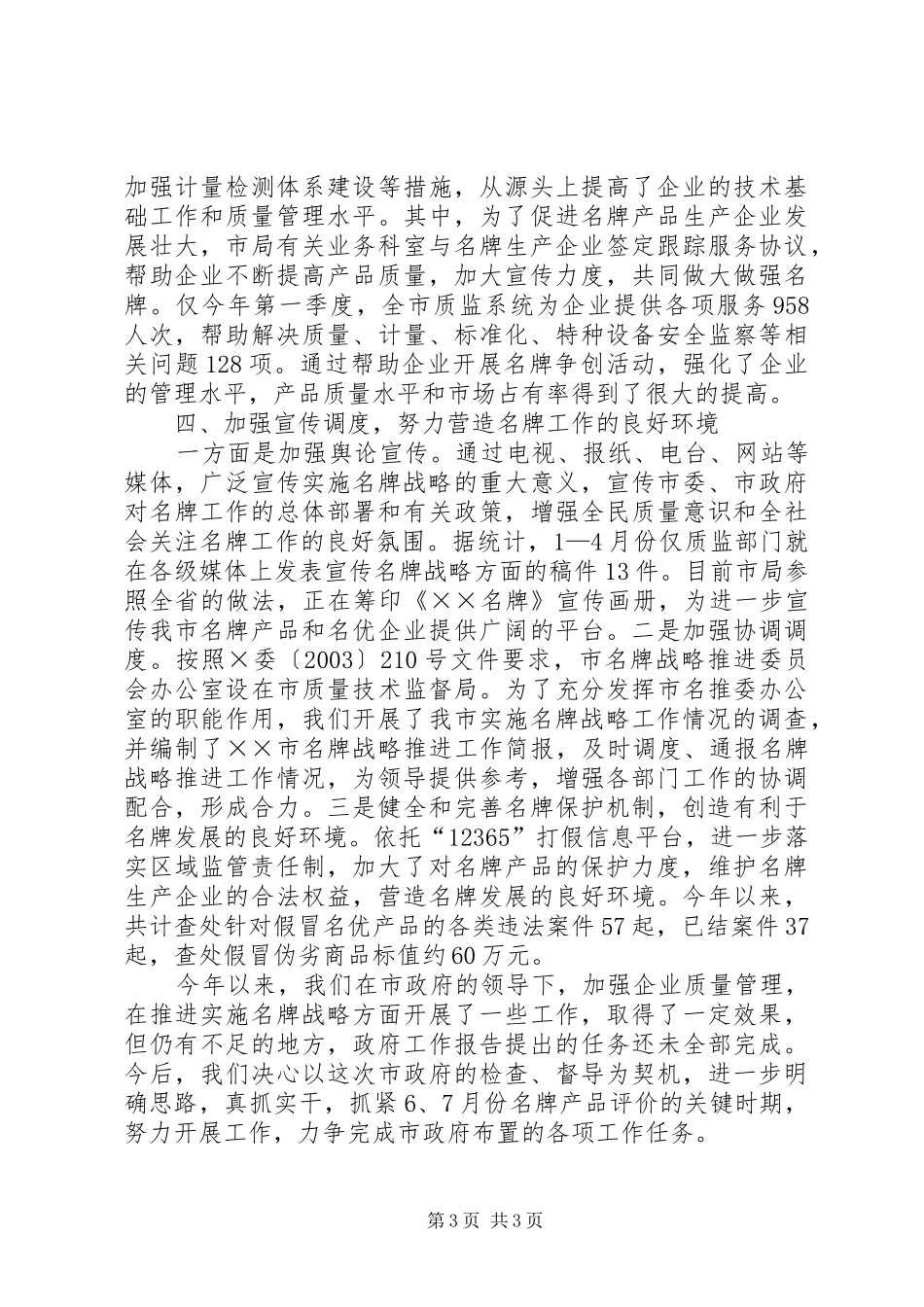 名牌战略实施情况汇报 _第3页