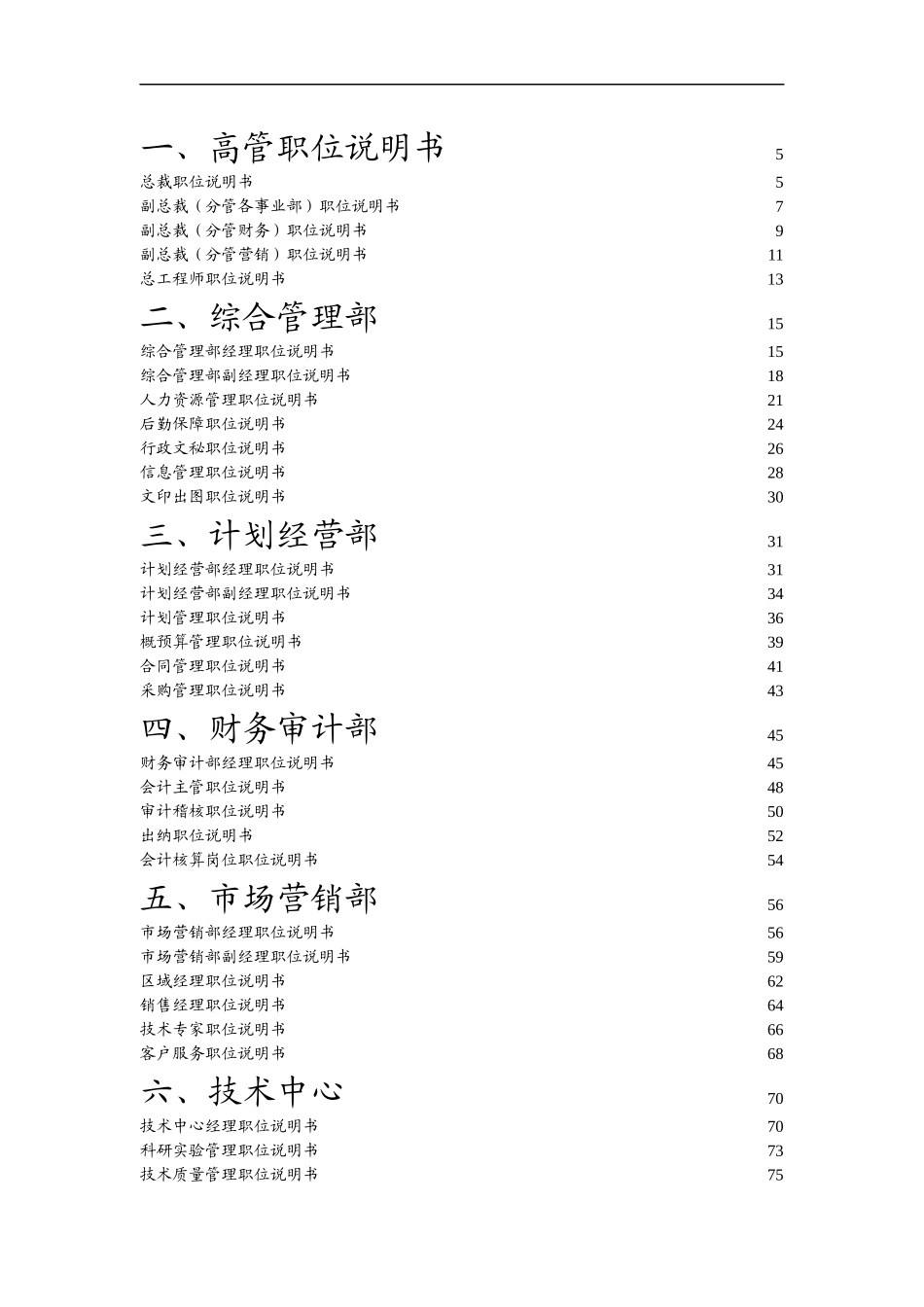 武汉天澄环保科技股份有限公司职务说明书_第2页