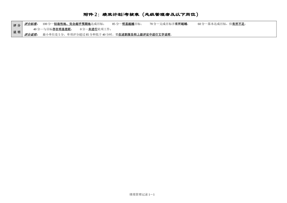 绩效计划考核表（经典）_第2页