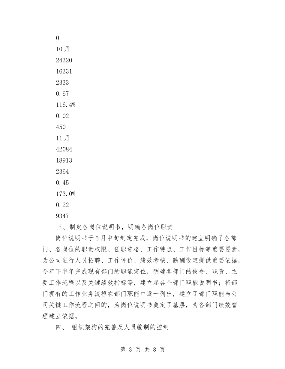 2024年行政人事部工作总结范文与2024年行政人事部工作计划范文汇编_第3页