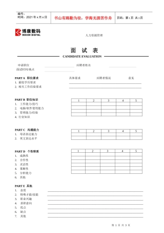 附件5-3：面试表
