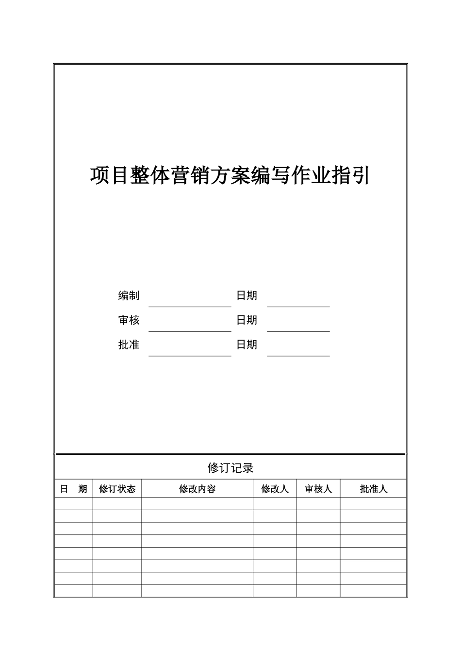 CIFI-JT-WI-YX-001 项目整体营销方案编写作业指引_第1页