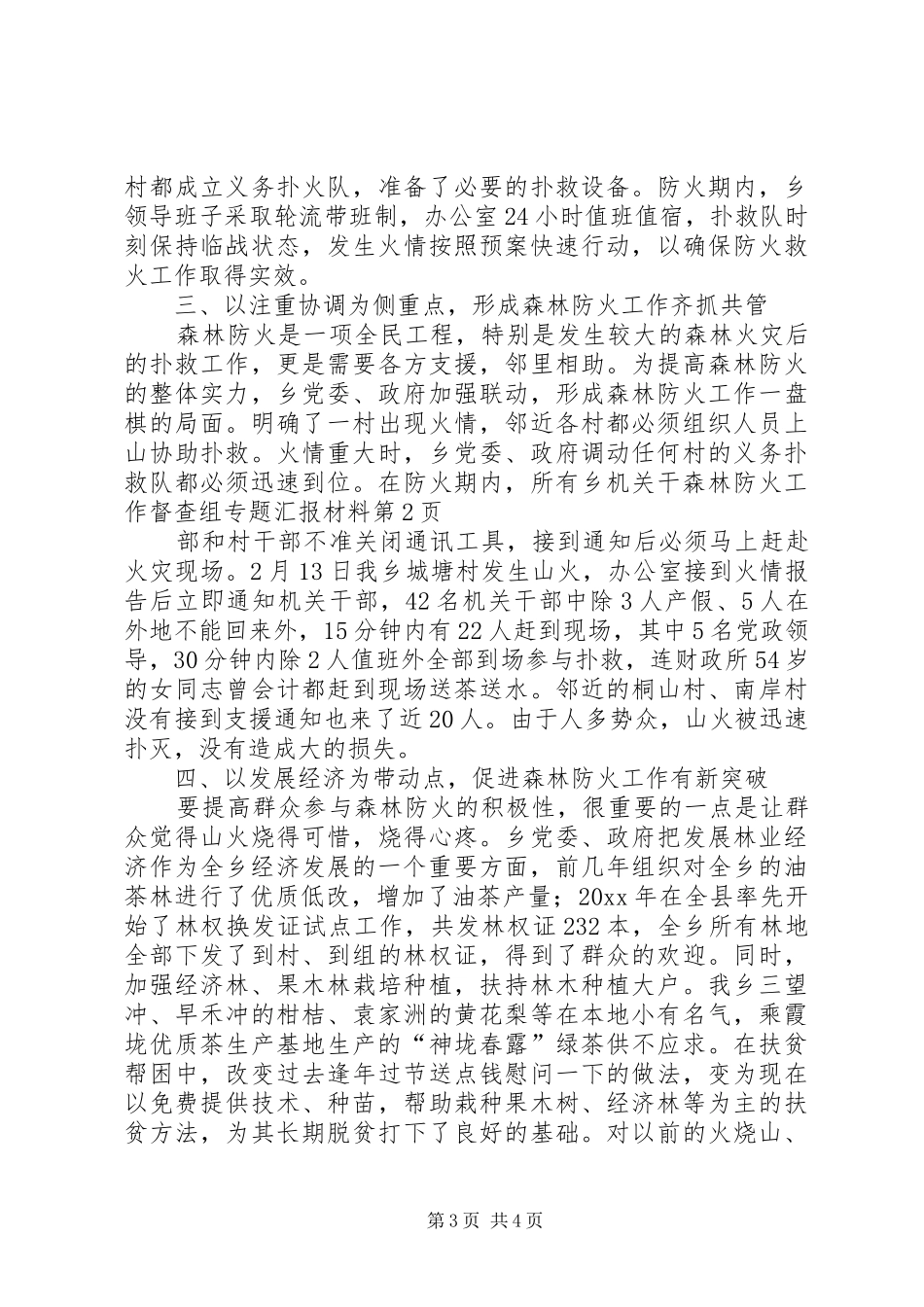 森林防火工作督查组专题汇报材料 _第3页