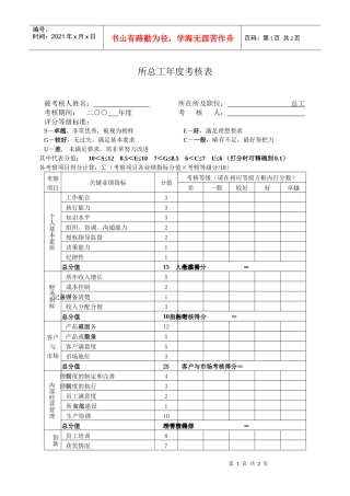 设计所考核-总工