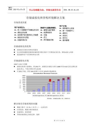 异构存储虚拟化环境解决方案