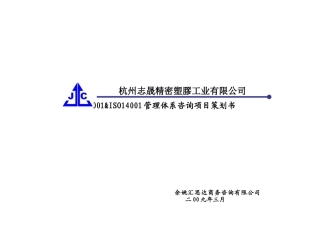 杭州志晟 咨询工作计划