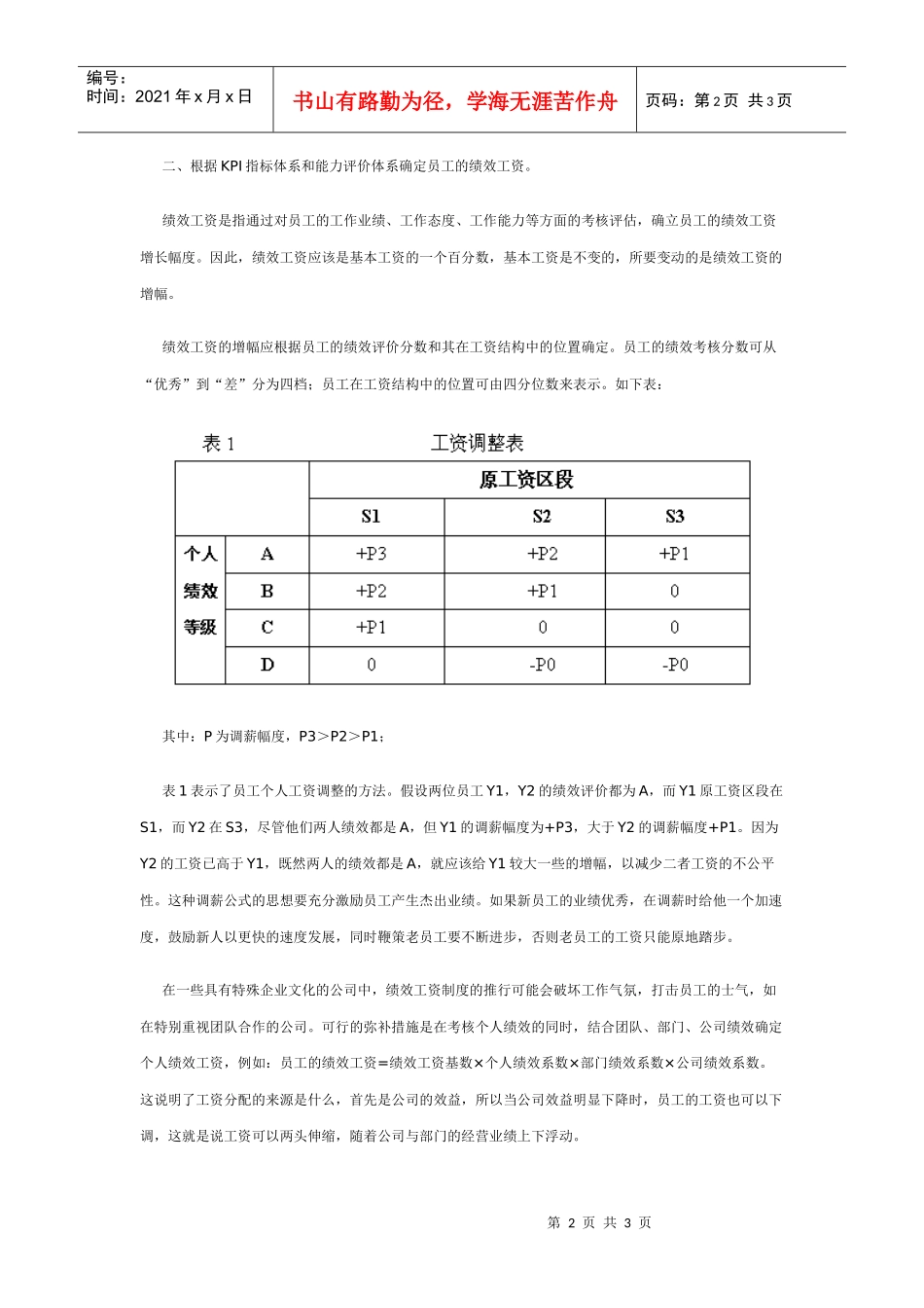 薪酬体系如何与绩效评价体系挂钩DOC-3P_第2页