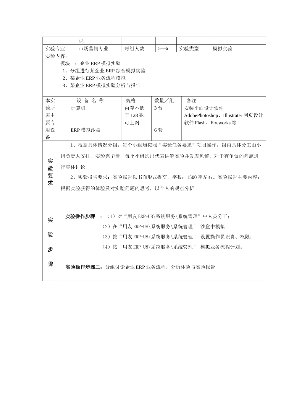 市场营销综合实验指导书_第3页