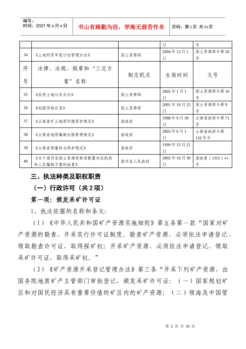 梁河县国土资源局执法职责_第3页