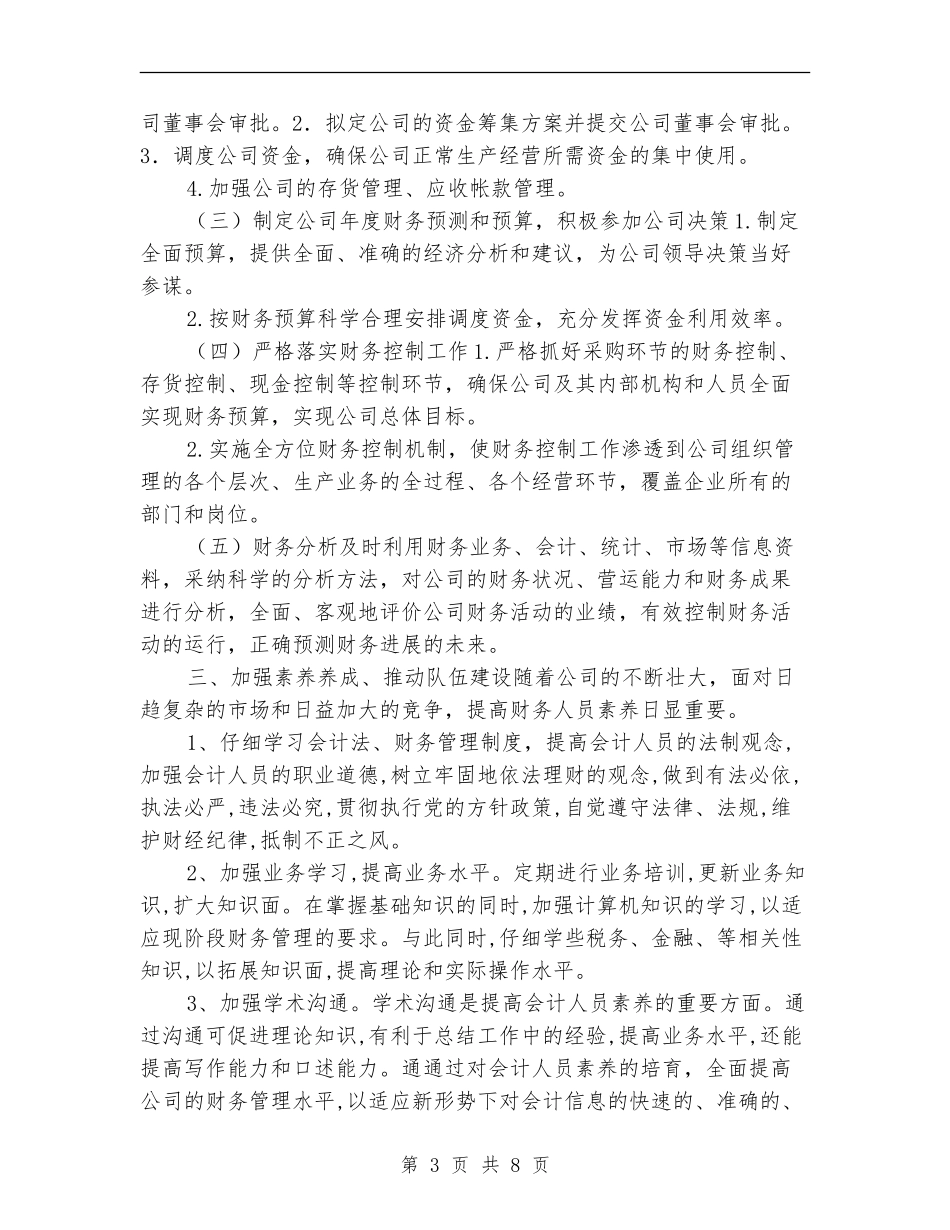 企业新公司的财务工作计划_第3页