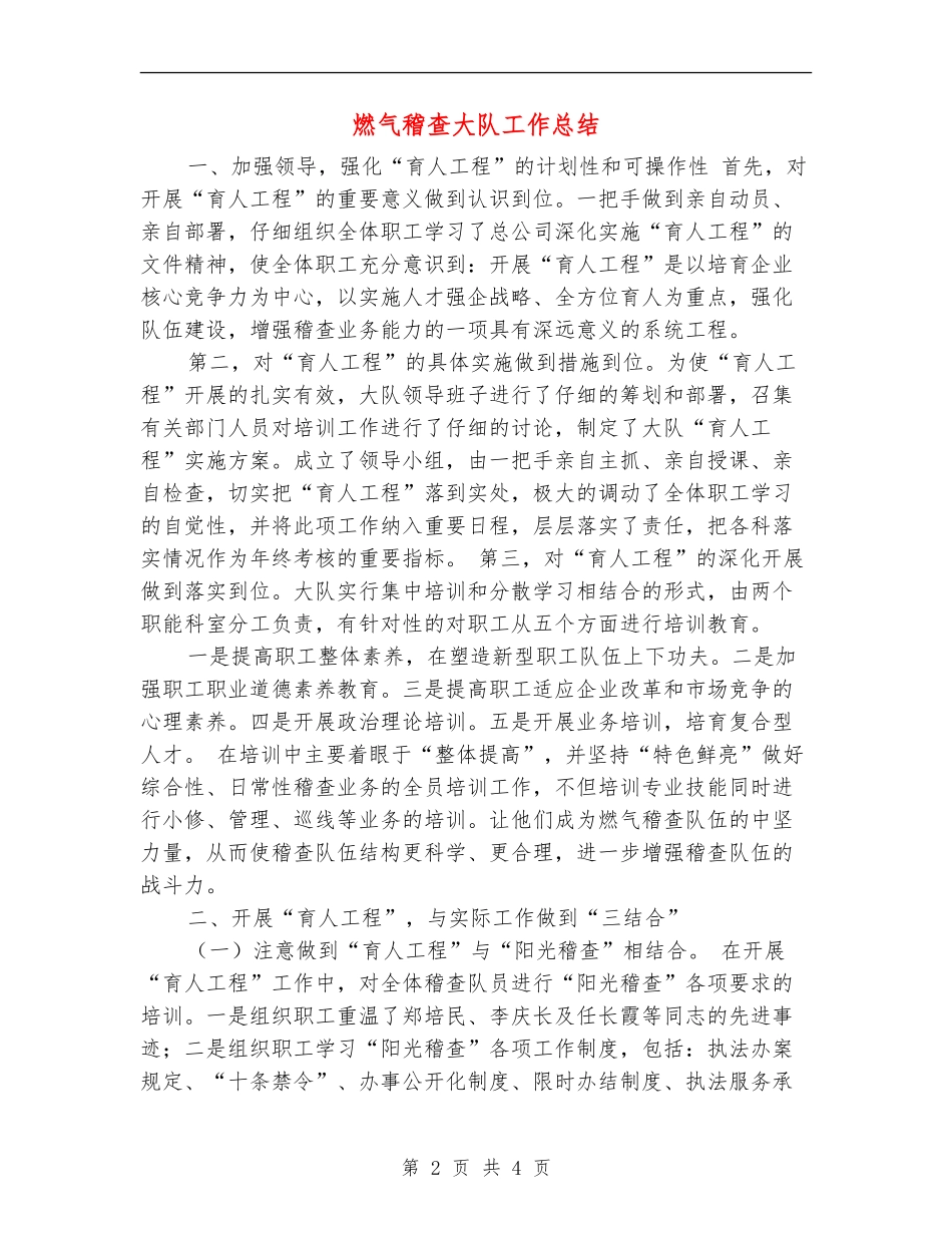 燃气稽查大队工作总结_第2页